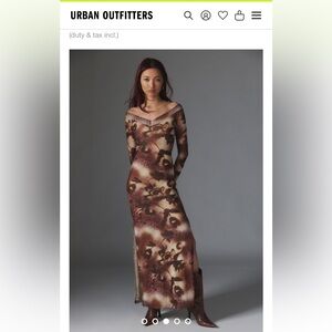 Urban Outfitters Silence + Noise Dylan Off the Shoulder Maxi Dress